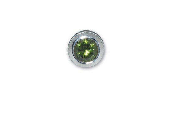  D5011-End Cap-August-Simulated Peridot-Memorial Jewelry