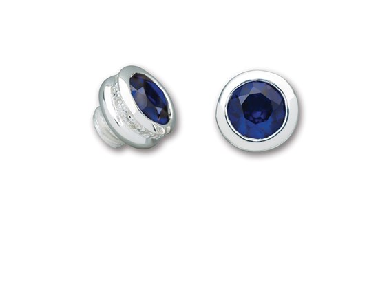 Simulated Sapphire Cubic Zirconium Pavé End Cap
