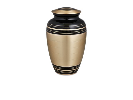 Black & Gold Circle Urn