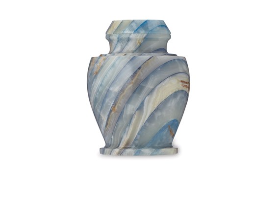 Carpel Onyx Blue Marble Urn