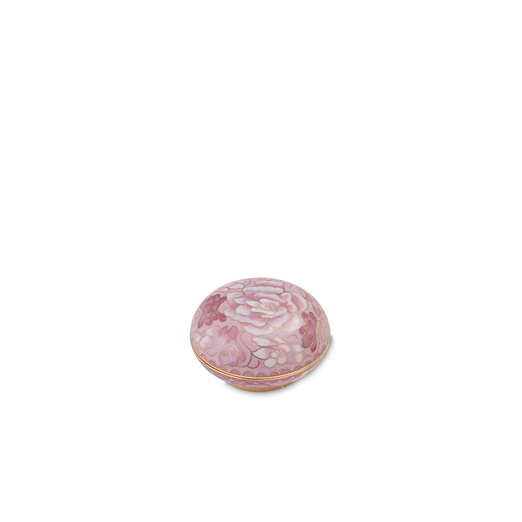 Cameo Rose Cloisonné Memory Holder