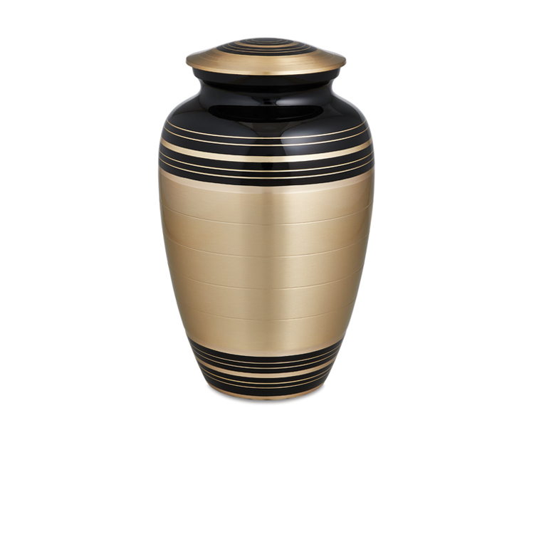 Black & Gold Circle Urn