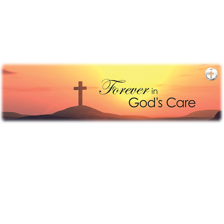 Forever in God's Care-Sunset Image for burial vaults
